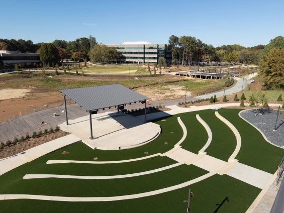 View of the "medley" ampitheater in John's Creek town center.